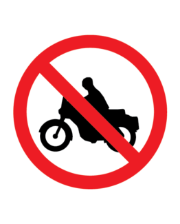 mootorrattaga keelatud